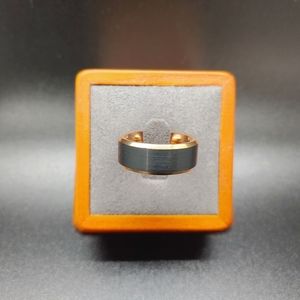 Rose gold plated Tungsten ring